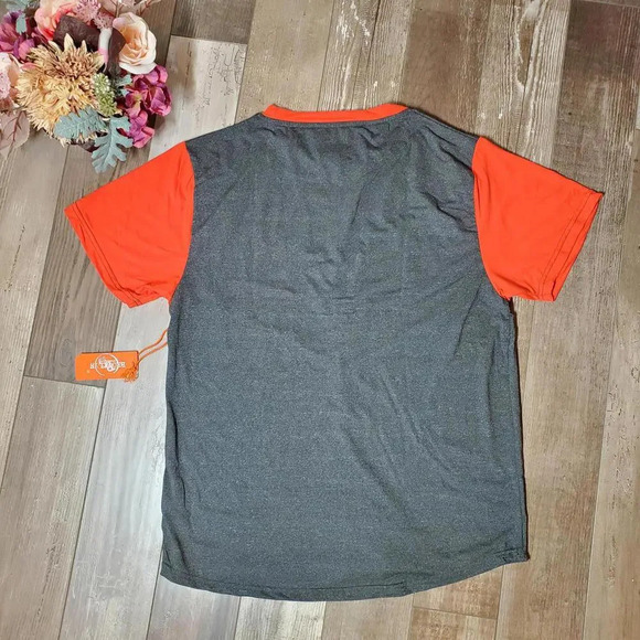 NWT Brooklyn Standard Men's Orange and Gray Short Sleeve Shirt Size Large - Picture 9 of 10